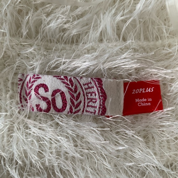 Girls SO White Snowflake Sweater - Sz 20 Plus - Picture 3 of 5